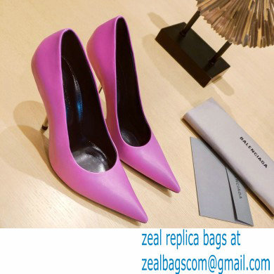 Balenciaga Heel 10cm Pointed toe Pumps Fuchisa 2022 - Click Image to Close