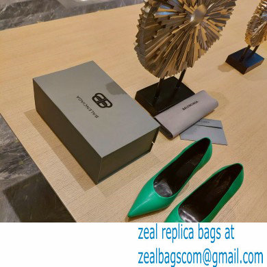 Balenciaga Heel 10cm Pointed toe Pumps Green 2022 - Click Image to Close