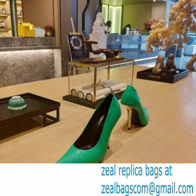 Balenciaga Heel 10cm Pointed toe Pumps Green 2022 - Click Image to Close