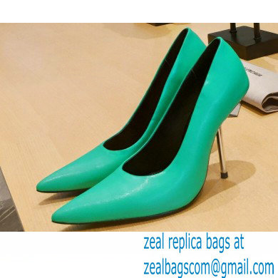 Balenciaga Heel 10cm Pointed toe Pumps Green 2022