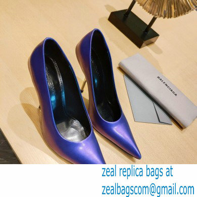 Balenciaga Heel 10cm Pointed toe Pumps Purple 2022 - Click Image to Close