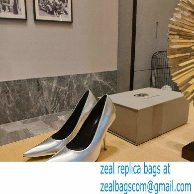 Balenciaga Heel 10cm Pointed toe Pumps Silver 2022