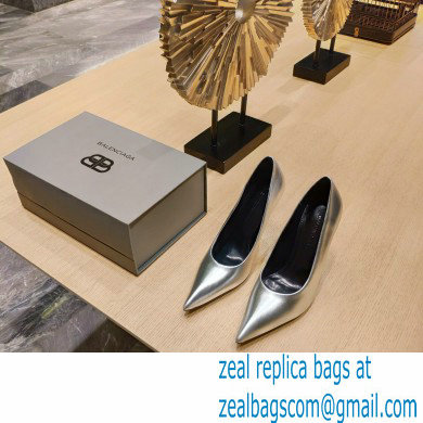 Balenciaga Heel 10cm Pointed toe Pumps Silver 2022