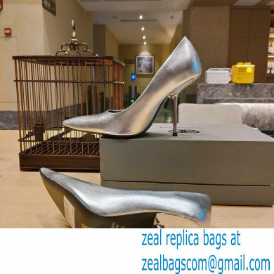 Balenciaga Heel 10cm Pointed toe Pumps Silver 2022