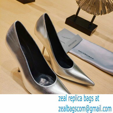 Balenciaga Heel 10cm Pointed toe Pumps Silver 2022