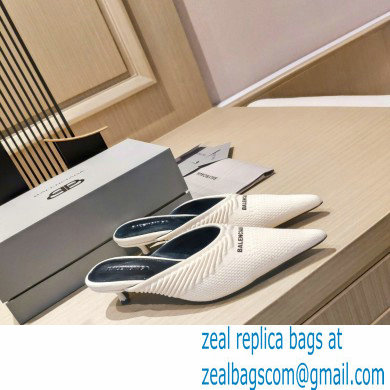 Balenciaga Heel 4cm Knife 2.0 Knit Mules Beige 2022