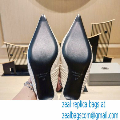 Balenciaga Heel 4cm Knife 2.0 Knit Mules Beige 2022