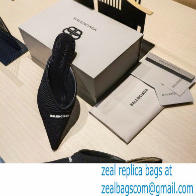 Balenciaga Heel 4cm Knife 2.0 Knit Mules Black 2022