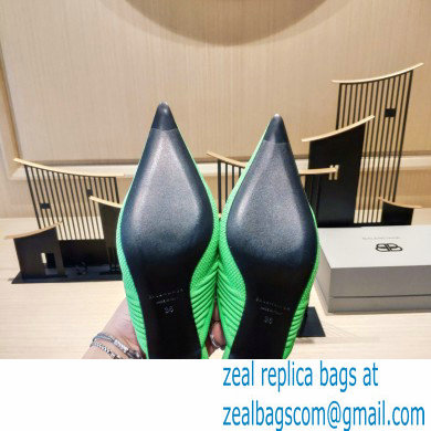 Balenciaga Heel 4cm Knife 2.0 Knit Mules Green 2022 - Click Image to Close