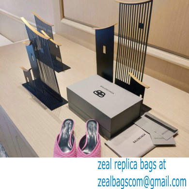 Balenciaga Heel 4cm Knife 2.0 Knit Mules Pink 2022