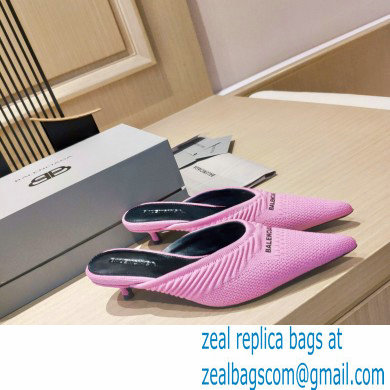 Balenciaga Heel 4cm Knife 2.0 Knit Mules Pink 2022