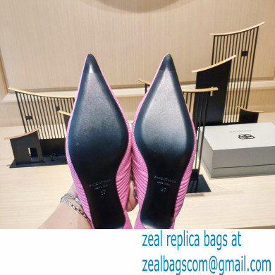 Balenciaga Heel 4cm Knife 2.0 Knit Mules Pink 2022 - Click Image to Close