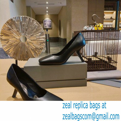 Balenciaga Heel 8.5cm Void d'Orsay Pumps Leather Black 2022 - Click Image to Close