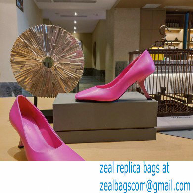 Balenciaga Heel 8.5cm Void d'Orsay Pumps Leather Fuchisa 2022