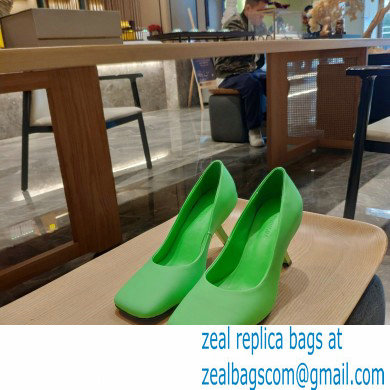 Balenciaga Heel 8.5cm Void d'Orsay Pumps Leather Green 2022