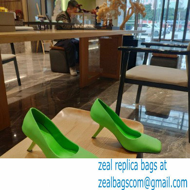 Balenciaga Heel 8.5cm Void d'Orsay Pumps Leather Green 2022 - Click Image to Close