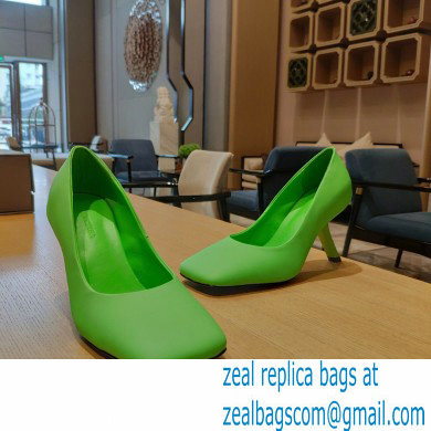 Balenciaga Heel 8.5cm Void d'Orsay Pumps Leather Green 2022