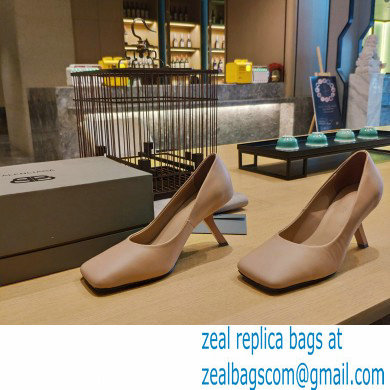 Balenciaga Heel 8.5cm Void d'Orsay Pumps Leather Nude 2022 - Click Image to Close