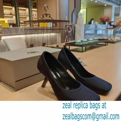 Balenciaga Heel 8.5cm Void d'Orsay Pumps Satin Black 2022 - Click Image to Close