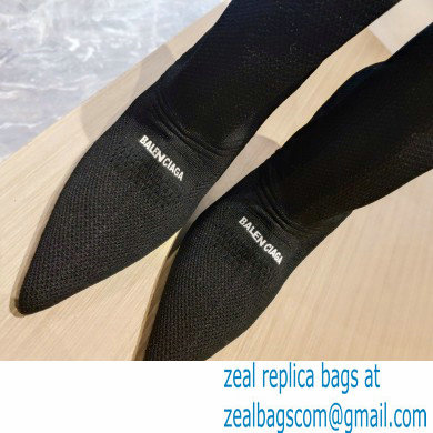 Balenciaga Heel 9cm Knife 2.0 Knit Bootie Ankle Boots Black 2022