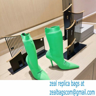 Balenciaga Heel 9cm Knife 2.0 Knit Bootie Ankle Boots Green 2022 - Click Image to Close