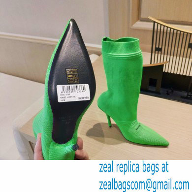 Balenciaga Heel 9cm Knife 2.0 Knit Bootie Ankle Boots Green 2022 - Click Image to Close