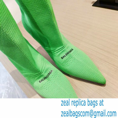 Balenciaga Heel 9cm Knife 2.0 Knit Bootie Ankle Boots Green 2022 - Click Image to Close