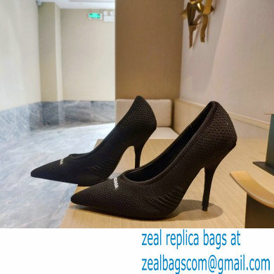 Balenciaga Heel 9cm Knife 2.0 Knit Pumps Black 2022 - Click Image to Close
