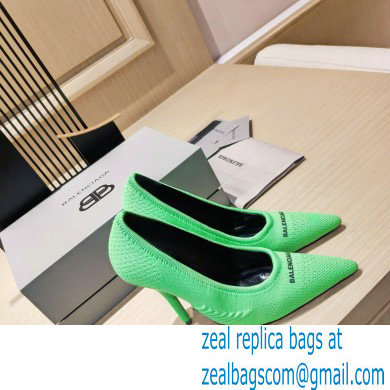Balenciaga Heel 9cm Knife 2.0 Knit Pumps Green 2022