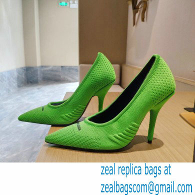 Balenciaga Heel 9cm Knife 2.0 Knit Pumps Green 2022