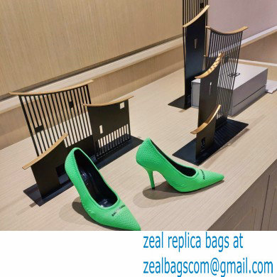 Balenciaga Heel 9cm Knife 2.0 Knit Pumps Green 2022