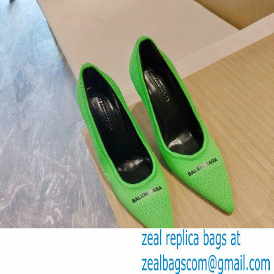 Balenciaga Heel 9cm Knife 2.0 Knit Pumps Green 2022