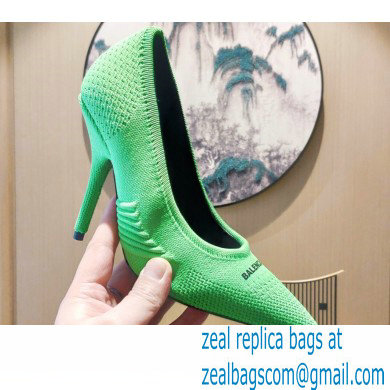 Balenciaga Heel 9cm Knife 2.0 Knit Pumps Green 2022 - Click Image to Close