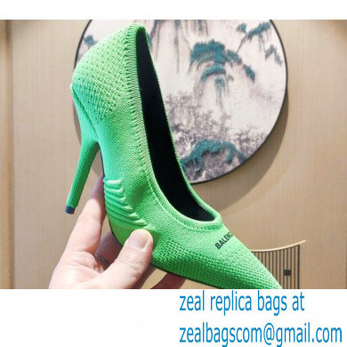 Balenciaga Heel 9cm Knife 2.0 Knit Pumps Green 2022