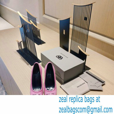 Balenciaga Heel 9cm Knife 2.0 Knit Pumps Pink 2022
