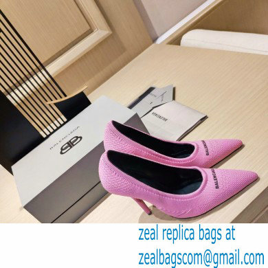 Balenciaga Heel 9cm Knife 2.0 Knit Pumps Pink 2022 - Click Image to Close