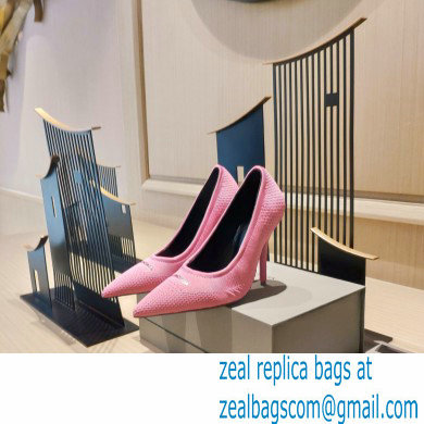 Balenciaga Heel 9cm Knife 2.0 Knit Pumps Pink 2022 - Click Image to Close