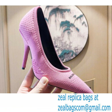 Balenciaga Heel 9cm Knife 2.0 Knit Pumps Pink 2022 - Click Image to Close