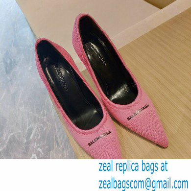 Balenciaga Heel 9cm Knife 2.0 Knit Pumps Pink 2022 - Click Image to Close