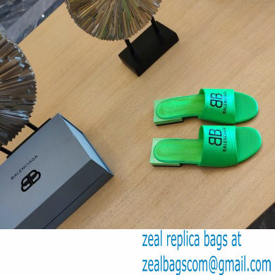 Balenciaga Squared Heel 2.5cm Box Sandals BB Logo Croco Pattern Green 2021 - Click Image to Close