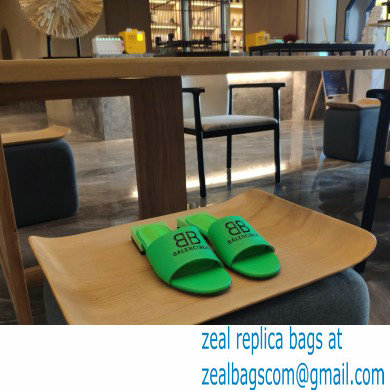 Balenciaga Squared Heel 2.5cm Box Sandals BB Logo Croco Pattern Green 2021