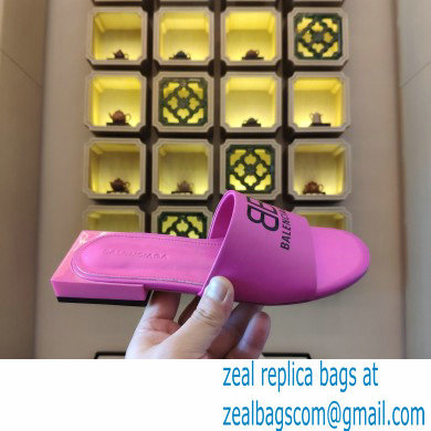 Balenciaga Squared Heel 2.5cm Box Sandals BB Logo Fuchsia 2021