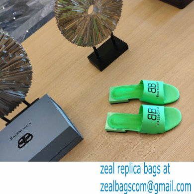 Balenciaga Squared Heel 2.5cm Box Sandals BB Logo Green 2021 - Click Image to Close