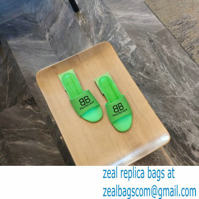 Balenciaga Squared Heel 2.5cm Box Sandals BB Logo Green 2021