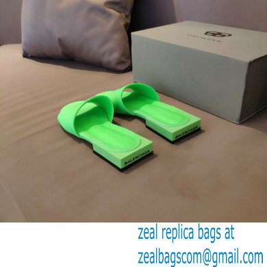 Balenciaga Squared Heel 2.5cm Box Sandals Logo Back Green 2021