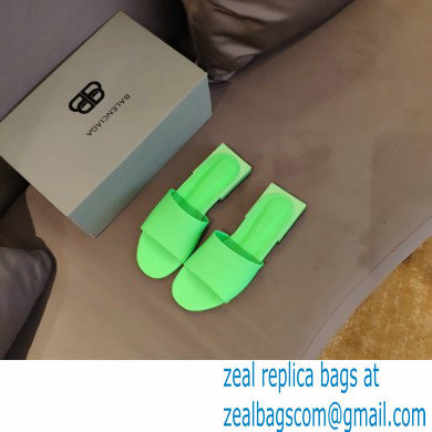 Balenciaga Squared Heel 2.5cm Box Sandals Logo Back Green 2021