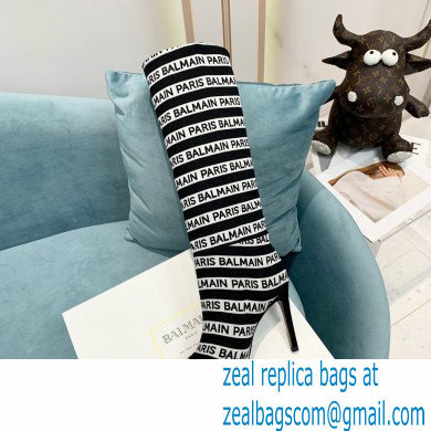 Balmain Heel 9.5cm Jane Stripe logo Thigh-high Boots 2021