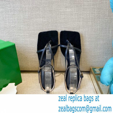 Bottega Veneta Tufted Insole Stretch Leather sandals Black 2021 - Click Image to Close