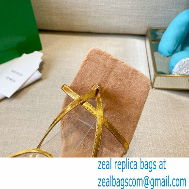 Bottega Veneta Tufted Insole Stretch Leather sandals Gold 2021 - Click Image to Close