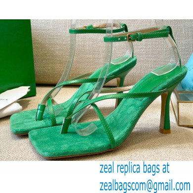Bottega Veneta Tufted Insole Stretch Leather sandals Green 2021